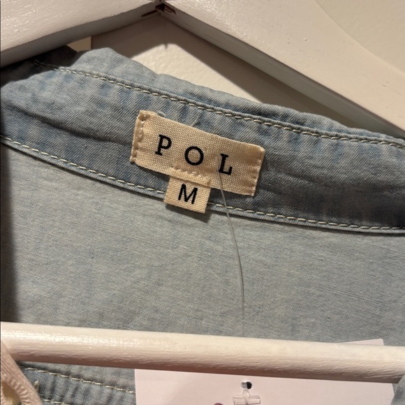 POL lace and floral denim shacket- size M - Picture 2 of 7